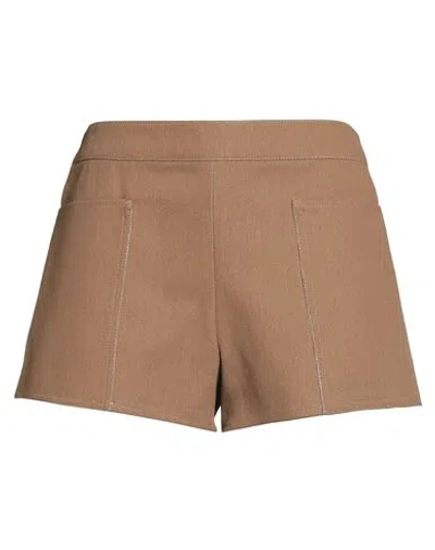Max Mara Sfilata Woman Shorts & Bermuda Shorts Sand Size 10 Cotton In Brown
