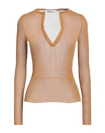 Max Mara Sfilata Woman Sweater Mustard Size L Silk In Neutral