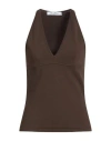 Max Mara Armida V-neck Top In Brown