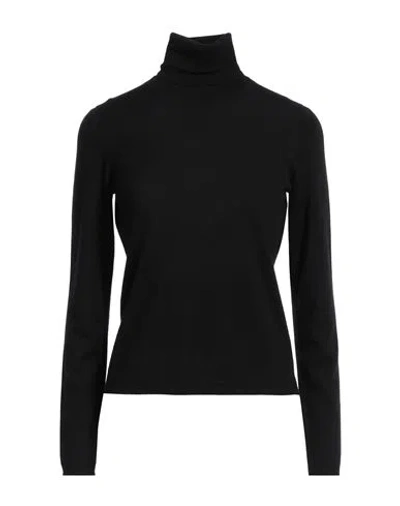 Max Mara Turtleneck Long-sleeved Knitted Top In Black