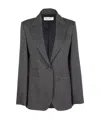 Max Mara Sfinge Checked Detail Blazer In Black