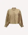 Max Mara Shantung-effect Scalata Shirt In Brown