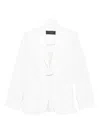 Max Mara Long-sleeved Suit Jacket In White