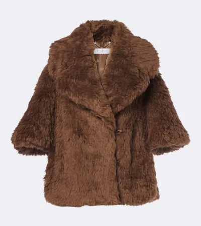 Max Mara Shearling Jacket In Brown