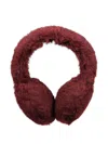 Max Mara Logo-embroidered Earmuffs In Red