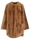 Max Mara Double-sided Lacon Wool Cardigan Coat In Brown
