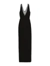 Max Mara Embellished Sleeveless Racerback Dress In Black