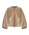 Max Mara Sheepskin Knitwear Coat In Brown