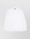 Max Mara Sheer Fabric Relaxed Fit Pointed Collar In White