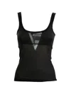 Max Mara Sheer-panel Tank Top In Black