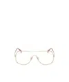 Max Mara Shield Frame Glasses In Bright Gold