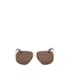 Max Mara Shield Frame Sunglasses In Golden