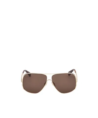 Max Mara Shield Frame Sunglasses In Golden
