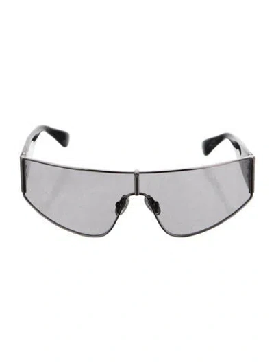 Pre-owned Max Mara Shield Tinted Sunglasses In Black