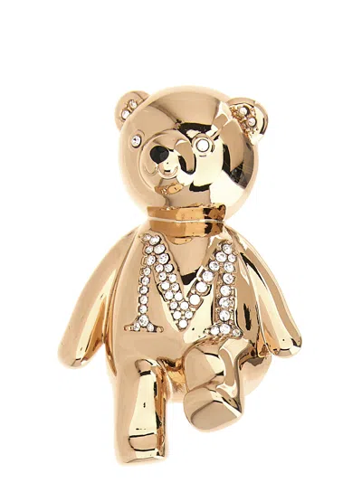 Max Mara Jewelled Brooch In Gold-tone Metal