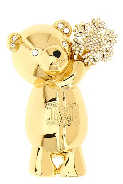 Max Mara 'shiny' Brooch In Gold