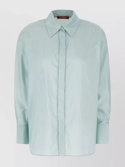 MAX MARA SHINY BUTTONS SILK BLEND SHIRT