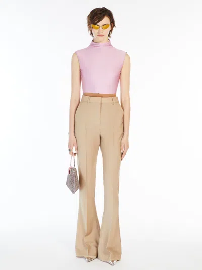 Max Mara Shiny Lycra Bodysuit In Lavender