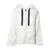 Max Mara Shiny White Casual Jacket With Hood And Drawstrings In White
