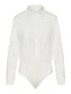 Max Mara White Stretch Cotton Bodysuit