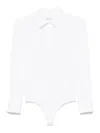 Max Mara Women Poplin Bodysuit In White