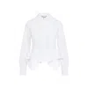 Max Mara Gamma Popeline Shirt With Asymmetric Peplum Hem