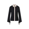 Max Mara Pio Bicolor Shirt Women In Black
