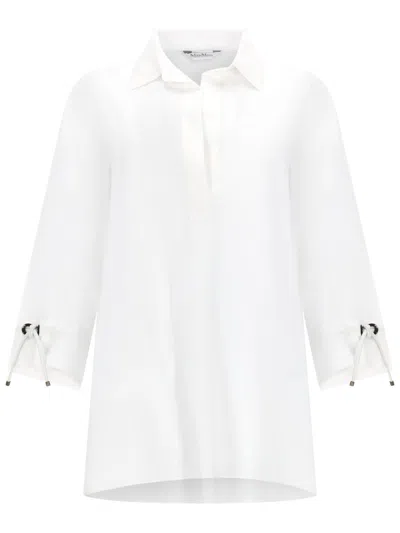 Max Mara Mxmadorni Cotton Shirt In Gray
