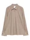 Max Mara Button-cuff Cashmere Shirt In Brown