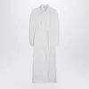 Max Mara White Shirt Dress In Cotton Twill Women In White