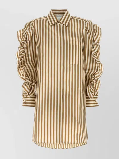 MAX MARA SHIRT DRESS SILK STRIPED PATTERN