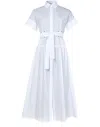 Max Mara Lapel Short-sleeved Dress In White