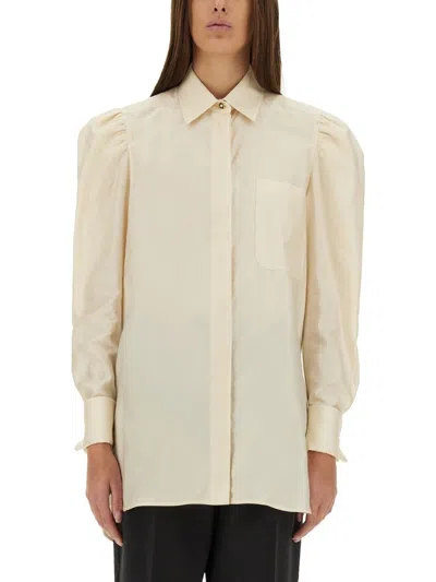 Max Mara Woman Shirt Beige Size 10 Cotton In Pink