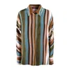 Max Mara Shirt In Patterned Crepe De Chine In Multi