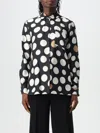 Max Mara Polka Dot Silk Shirt In Size Small In Schwarz