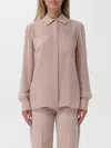Max Mara Curved Hem Long-sleeved Shirt In Puder