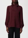 Max Mara Shirt  Woman Color Burgundy In Burgundy