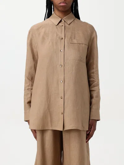 MAX MARA SHIRT MAX MARA WOMAN COLOR CAMEL,G72326042