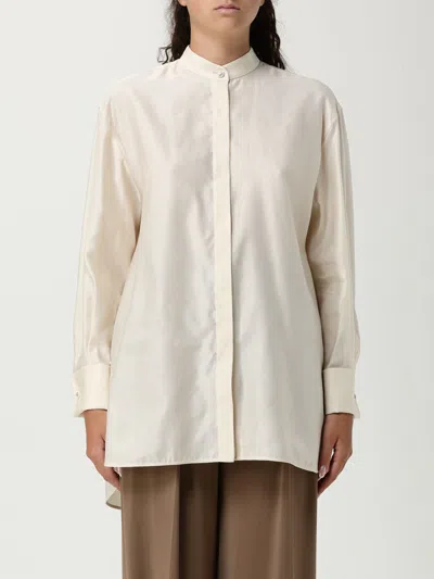 Max Mara Shirt  Woman Color White In Burgundy