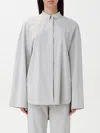 Max Mara Lapel Long Sleeve Shirt In Yellow Cream