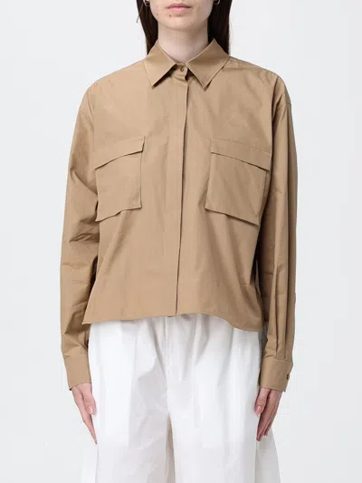 Max Mara Cotton Shirt  In Brown