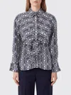 Max Mara Printed Silk Marte Shirt In Black