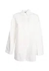 Max Mara Cotton Asymmetric Shirt In White