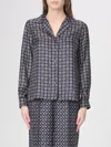 Max Mara Maxmara Mxmdisco Semi Fitted Printed Silk Shirt In Blue
