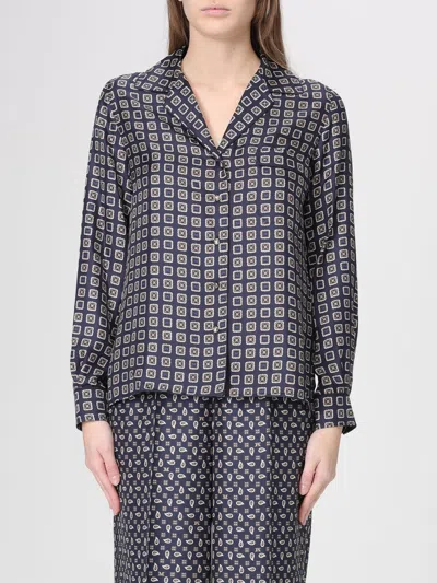 Max Mara Maxmara Mxmdisco Semi Fitted Printed Silk Shirt In Black