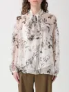Max Mara Studio Polka Dot Silk Blend Shirt In Multi