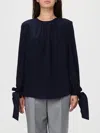 Max Mara Edotto Tie-detail Top In Blue