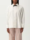 Max Mara Studio Roll Shirt White In Multi