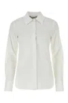 Max Mara Stretch Poplin Shirt With Button Accents