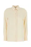 Max Mara Cream Stretch Silk Avion Shirt In Neutral